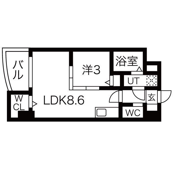 SEST新大阪(1LDK/10階)の間取り写真