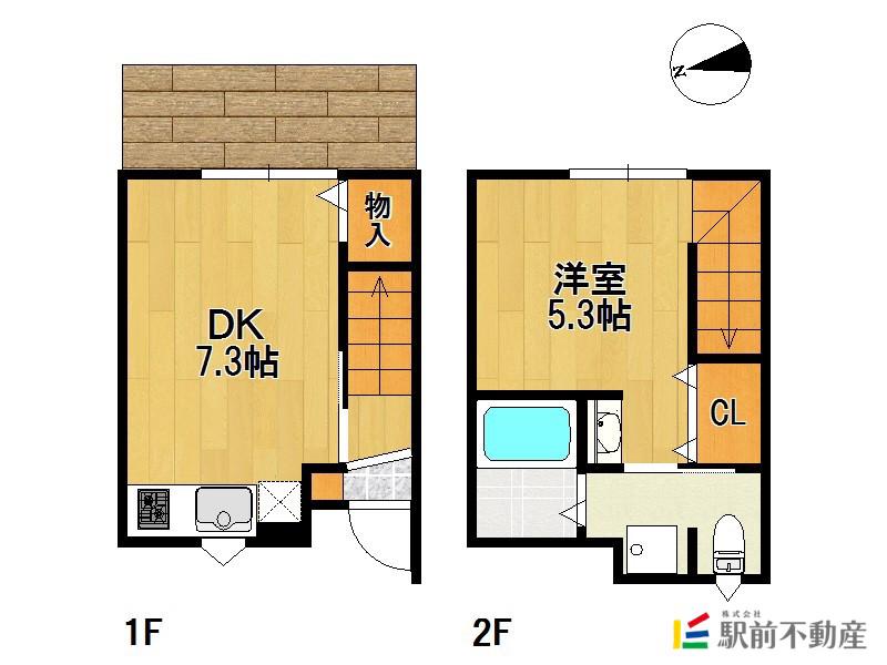 R-BOX永吉(1DK/1階)の間取り写真