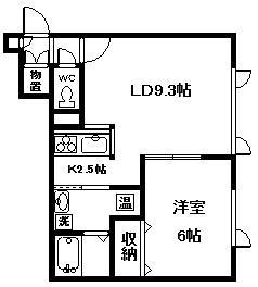 グランピア8-W4(1LDK/2階)の間取り写真