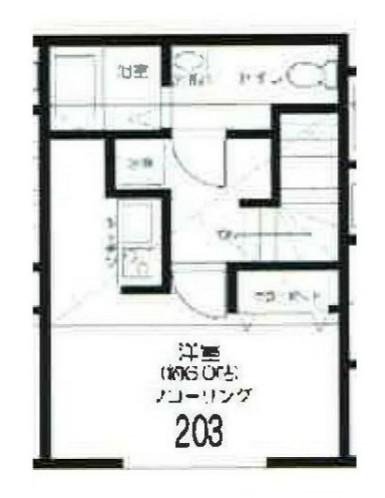 ROW HOUSE 江古田(ワンルーム/2階)の間取り写真