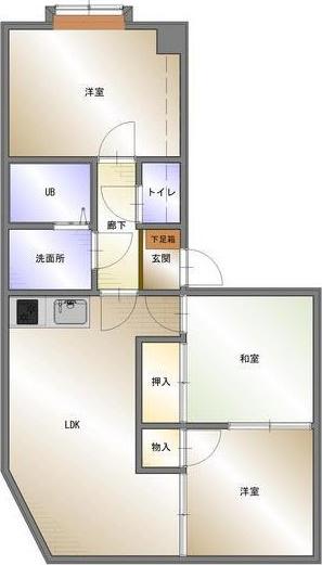 レスポアール豊岡(3LDK/7階)の間取り写真
