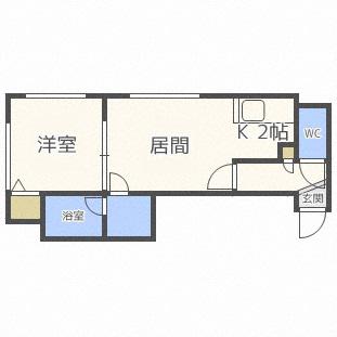 カルムプラッツ(1LDK/2階)の間取り写真