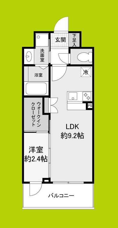 セレニテ谷町四丁目アリエ(1LDK/7階)の間取り写真