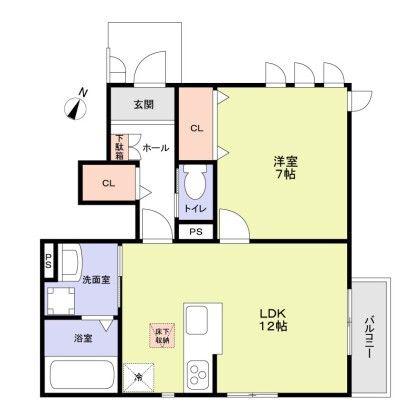 MAISON ISHIKAWA(1LDK/1階)の間取り写真