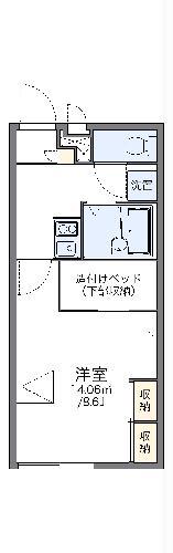 レオパレスエクセラン(1K/2階)の間取り写真
