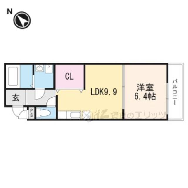 フジパレス吹田サウス(1LDK/1階)の間取り写真