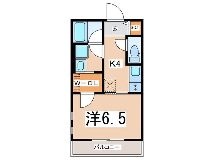 グランドゥール横濱(1K/3階)の間取り写真