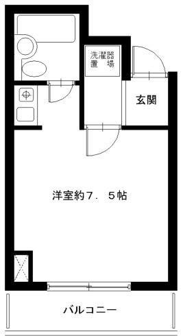 朝日プラザ北七番丁(ワンルーム/4階)の間取り写真