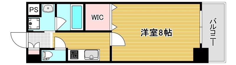 ロイヤルカーサ東天満(1K/5階)の間取り写真