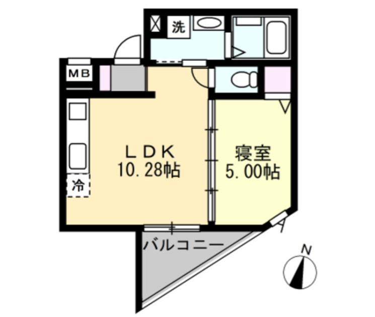 ANQI神宮前 アンキ神宮前(1LDK/1階)の間取り写真