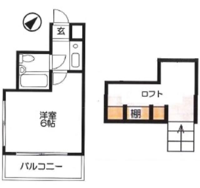 ジュネパレス津田沼第1(1K/1階)の間取り写真