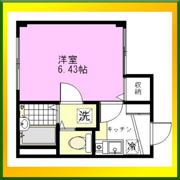 西武新宿線 西武柳沢駅 徒歩3分 3階建 築23年(1K/2階)の間取り写真