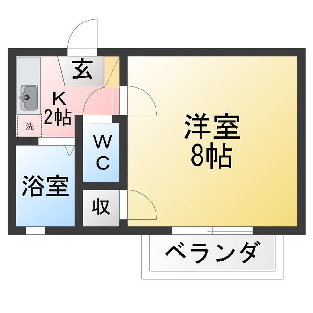 ハイツプレジア(1K/2階)の間取り写真