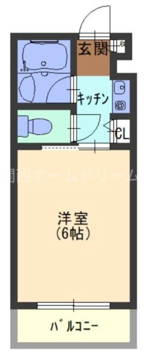 ロータリーマンション平代町(ワンルーム/3階)の間取り写真
