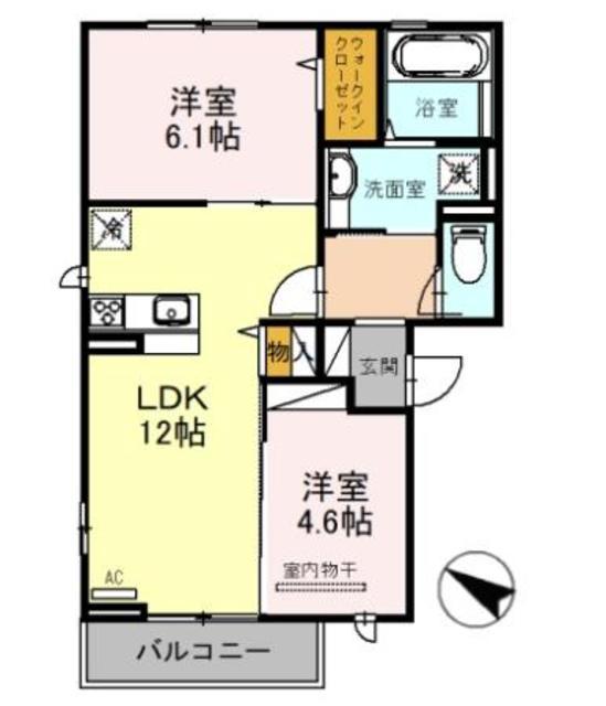 セジュール善II(2LDK/3階)の間取り写真