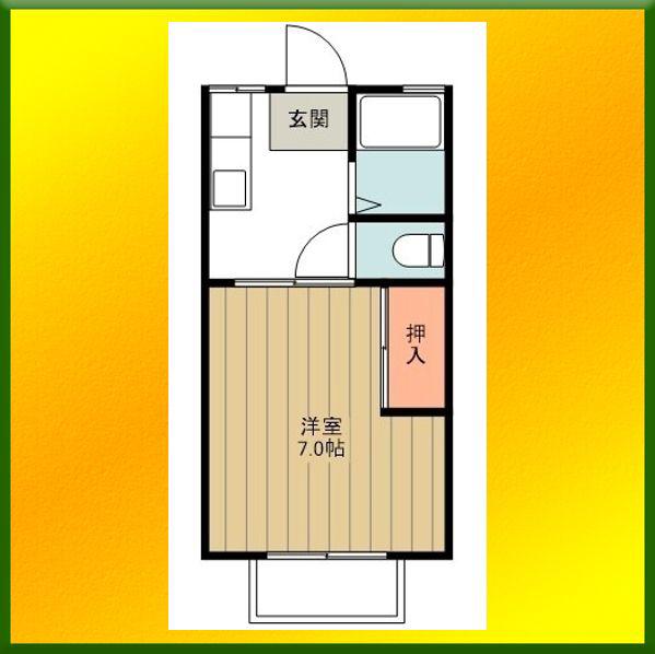 クロノス花小金井(1K/1階)の間取り写真