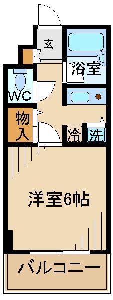 モアリッシェル多摩ニュータウン(1K/5階)の間取り写真