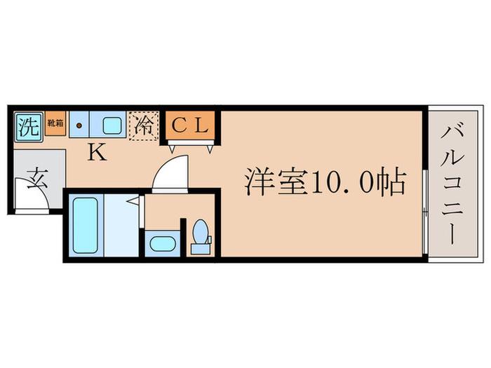 レガーロ墨染(1K/3階)の間取り写真