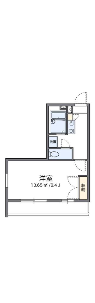 レオパレスMITOII(1K/1階)の間取り写真