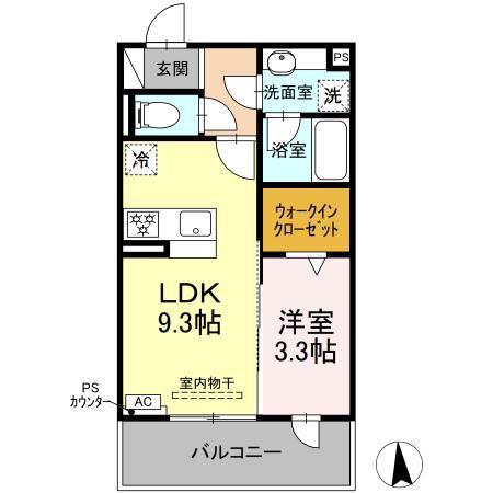 EPOCH RESIDENCE(1LDK/2階)の間取り写真