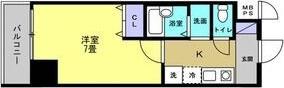 リアライズ黄金(1K/4階)の間取り写真