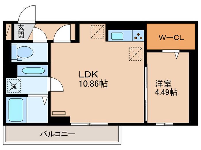 DーROOMアスキム(1LDK/3階)の間取り写真