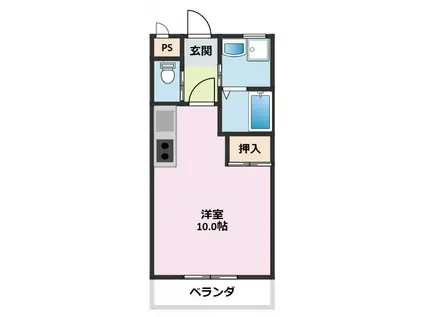 グランメゾン21(1K/2階)の間取り写真