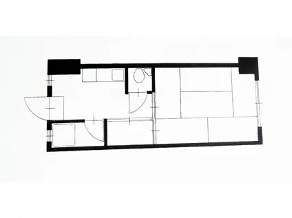 たいらビル(1K/2階)の間取り写真