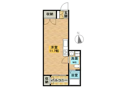 GALLERIA DELLO ZUCCOTTOガレリアデッロズコット(ワンルーム/4階)の間取り写真