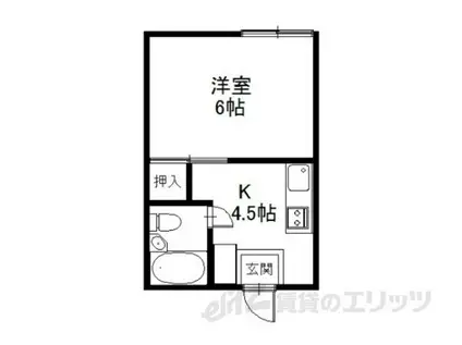 コーポ ポロウニア(1K/1階)の間取り写真