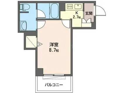 セルボヌール(1K/2階)の間取り写真