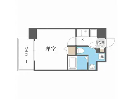 セレニテ難波西(1K/8階)の間取り写真