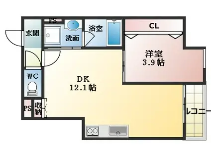 EIJU KOYAMA(1LDK/3階)の間取り写真