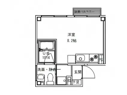 マリアンテ(ワンルーム/3階)の間取り写真