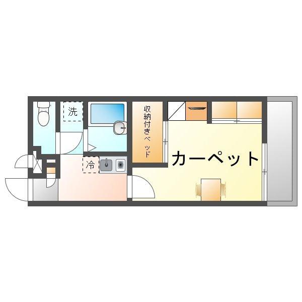レオパレス経塚(1K/3階)の間取り写真