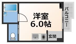 ハイツ菱屋(ワンルーム/1階)の間取り写真