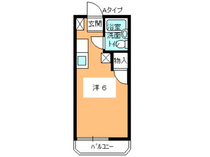 グリーンプラムI(1K/2階)の間取り写真