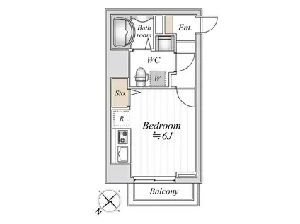 エヌステージ豊田(ワンルーム/8階)の間取り写真