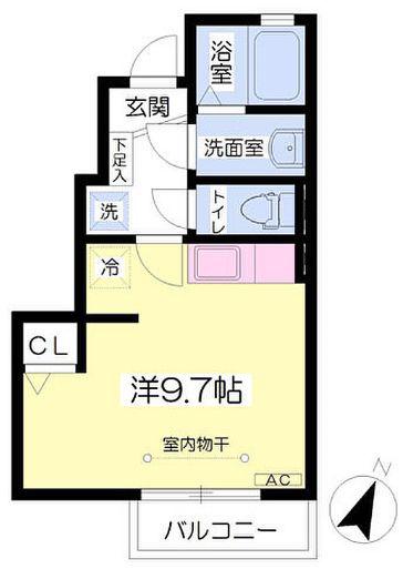 MS COURT(ワンルーム/1階)の間取り写真
