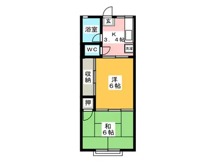 メゾン ドゥ プレ(2K/2階)の間取り写真