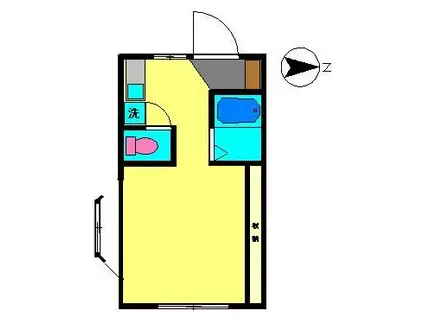 ハイムユーリカ(ワンルーム/1階)の間取り写真