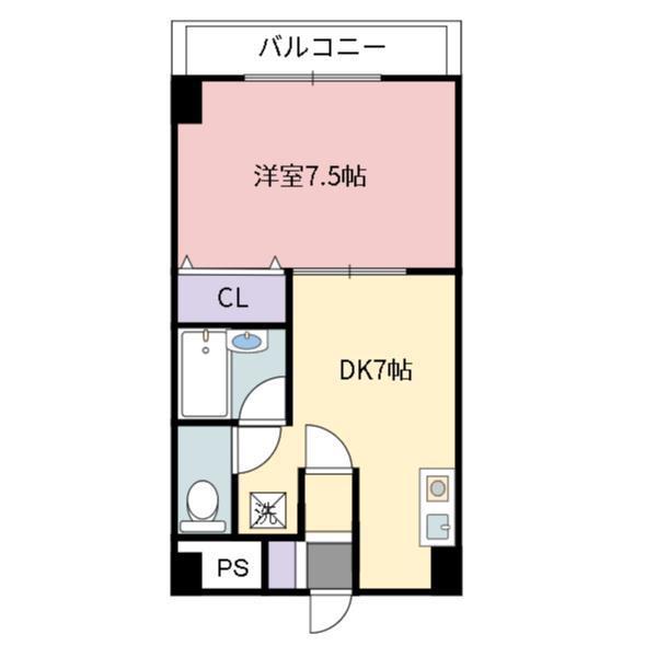 アルコ・ラ・カーサ佃町(1DK/7階)の間取り写真