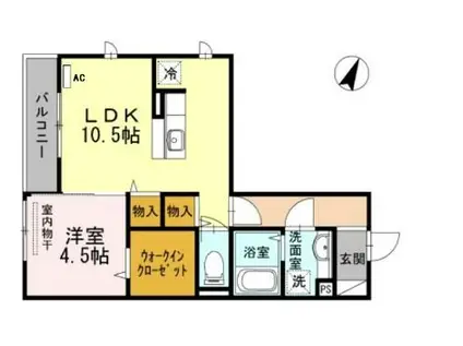 SUNNYS(1LDK/3階)の間取り写真