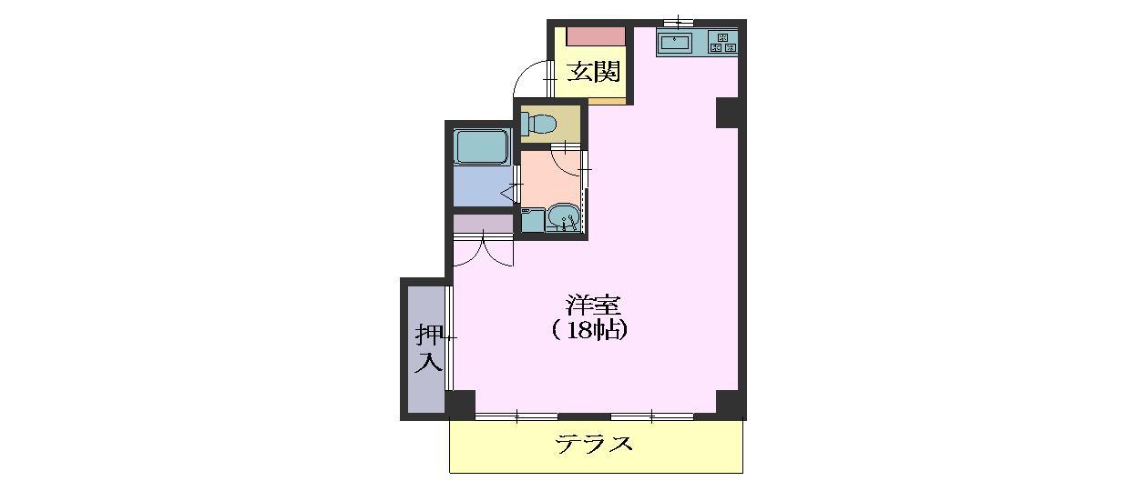ルマンジュ(ワンルーム/1階)の間取り写真