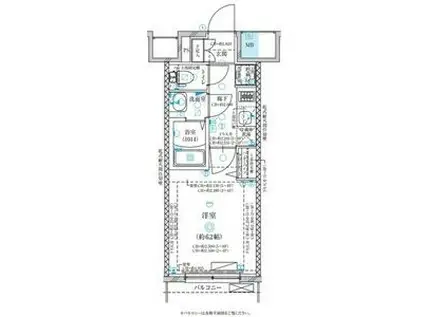 ディアレイシャス名古屋太閤通II(1K/8階)の間取り写真