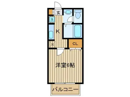 クレール(1K/1階)の間取り写真