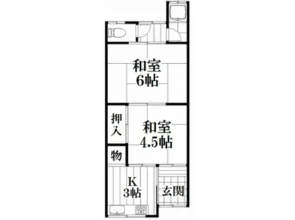 諏訪文化(2K/1階)の間取り写真