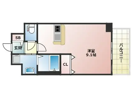 プレサンス新大阪クレスタ(1K/10階)の間取り写真