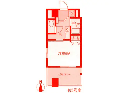 SSビル(1K/3階)の間取り写真