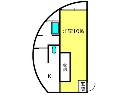 サークルハウス(1K/1階)の間取り写真